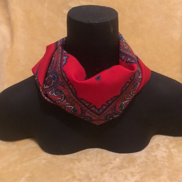 Ted Lapidus Paris Cotton Square Scarf Size 28” X 28” - Picture 2 of 9